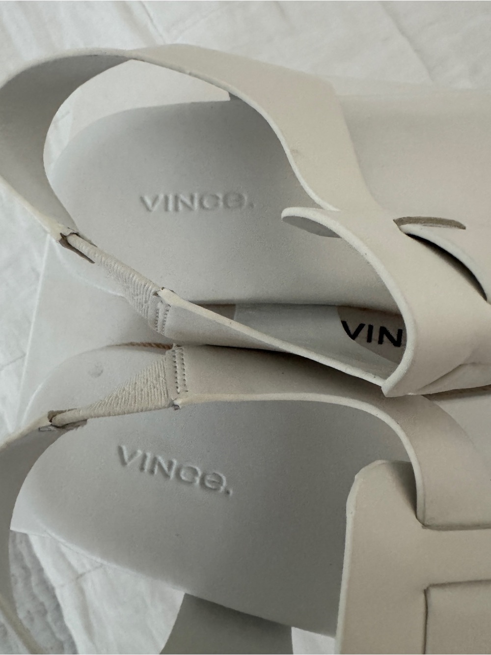 Vince Flint Creamy White Espadrille Thong Sandals NWT 8.5 - Picture 3 of 6